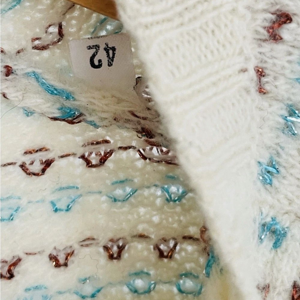 Missoni Ivory virgin wool sweater SZ 42/US 4-6 ITALY - Picture 5 of 7